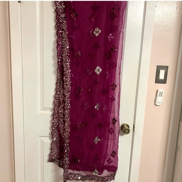 Purple and sliver sequin lehenga choli! - Picture 3 of 5